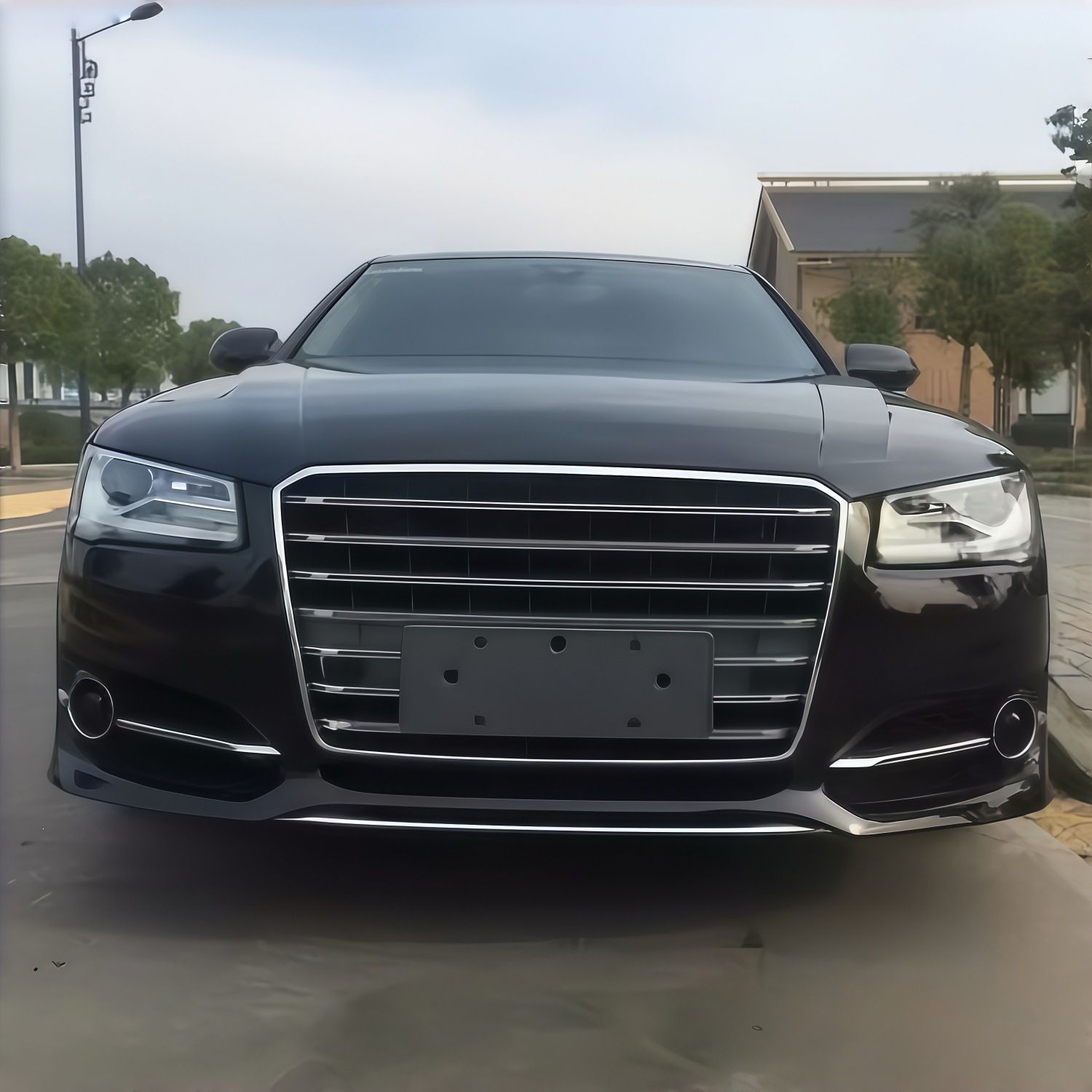 14-17 models suitable for Audi A8, modified to S8 style, with a sporty front bumper and a larger front grille