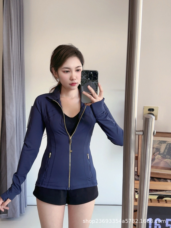 露露lulu新版define无网纱立领夹克女士休闲健身运动瑜伽服上衣|undefined