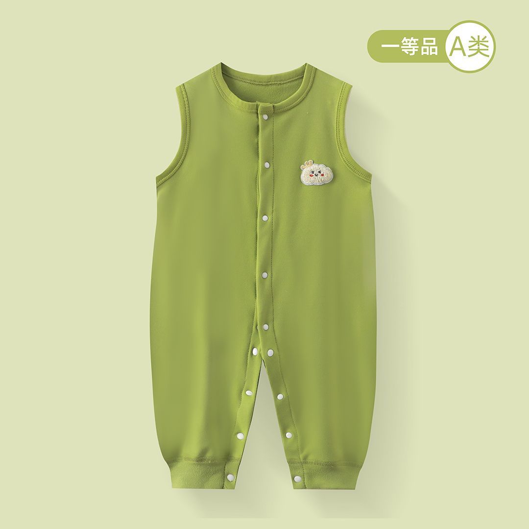 Spring and Autumn Children's Overalls Baby Seamless Thermal Jumpsuit Boys and Girls Cartoon Outing Outfit Infant Crawling Pants Long Pants