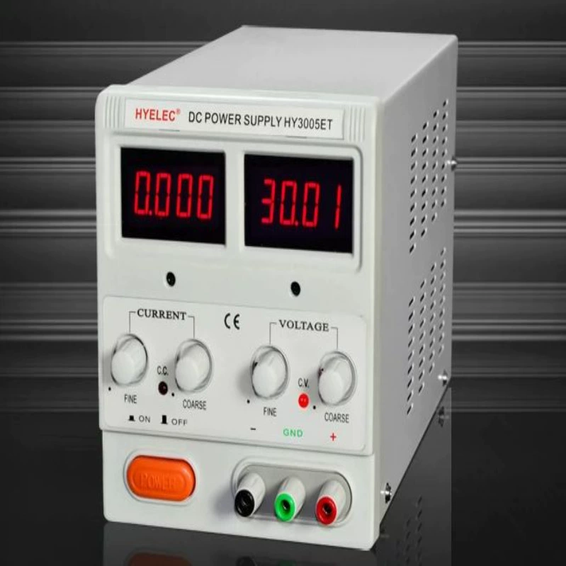 Huayi Power Power HYELEC Высокоточный однопутный цифровой дисплей постоянного тока HY3005ET Регулируемый 0-30V 0-5A