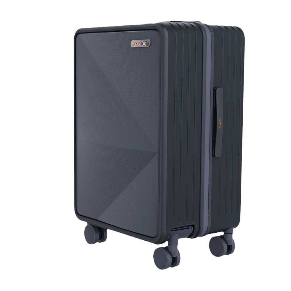 Vali nhựa PC size cabin 20 inch chống va đập, khóa số TSA, xách tay máy bay — Màu đen