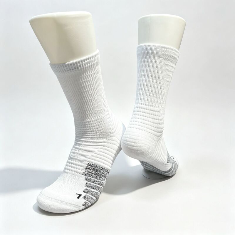 Plain ADV basketball socks, long tube, with terry lining, 3D cushioning, wear-resistant, sweat-absorbing, American-style athletic elite socks, 10A antibacterial
