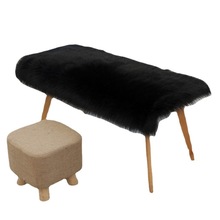 床头柜布盖仿羊毛桌布卧室长毛绒垫子餐桌桌垫茶几台布椅垫展台垫