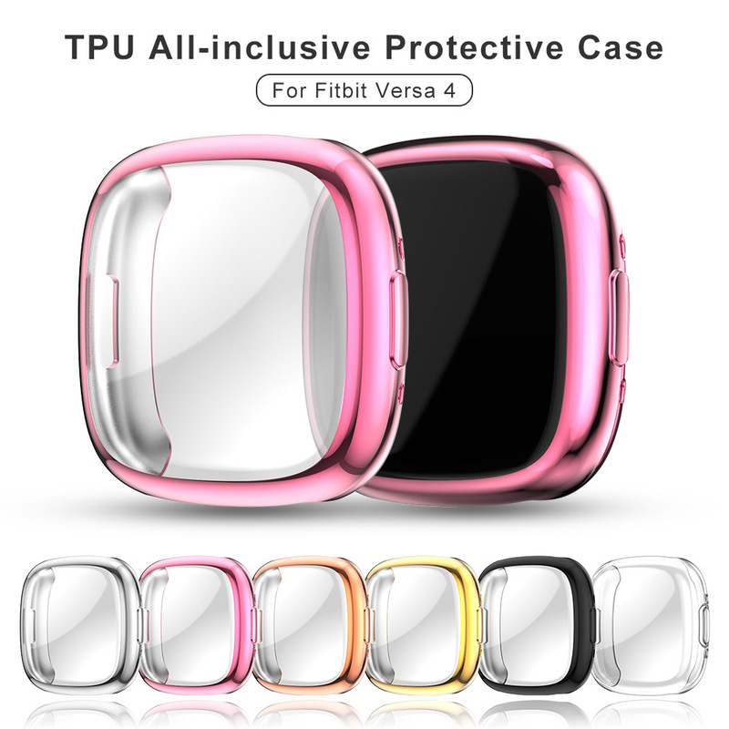 Suitable for Fitbit Versa4 All-Inclusive Electroplated Tpu Protective Case Case Versa4 Protective Case Suitable for Fitbit Versa4 All-Inclusive Electroplated Tpu Protective Case Case Versa4 Protective Case