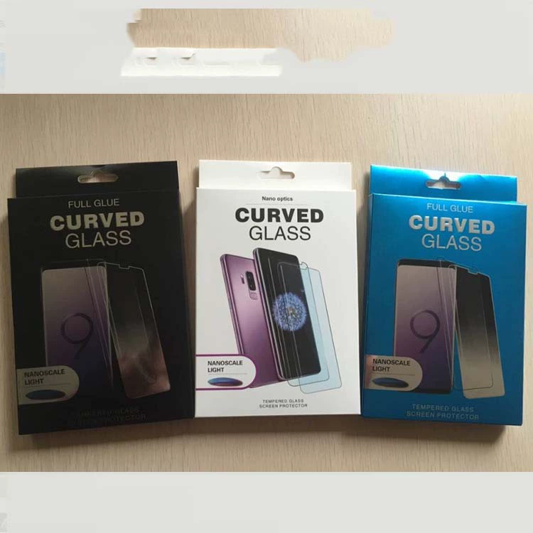 Мобильный телефон УФ жидкий полностью резиновый закаленная пленка упаковочная коробка для Samsung OPPO Huawei и другие изогнутые маски для упаковки