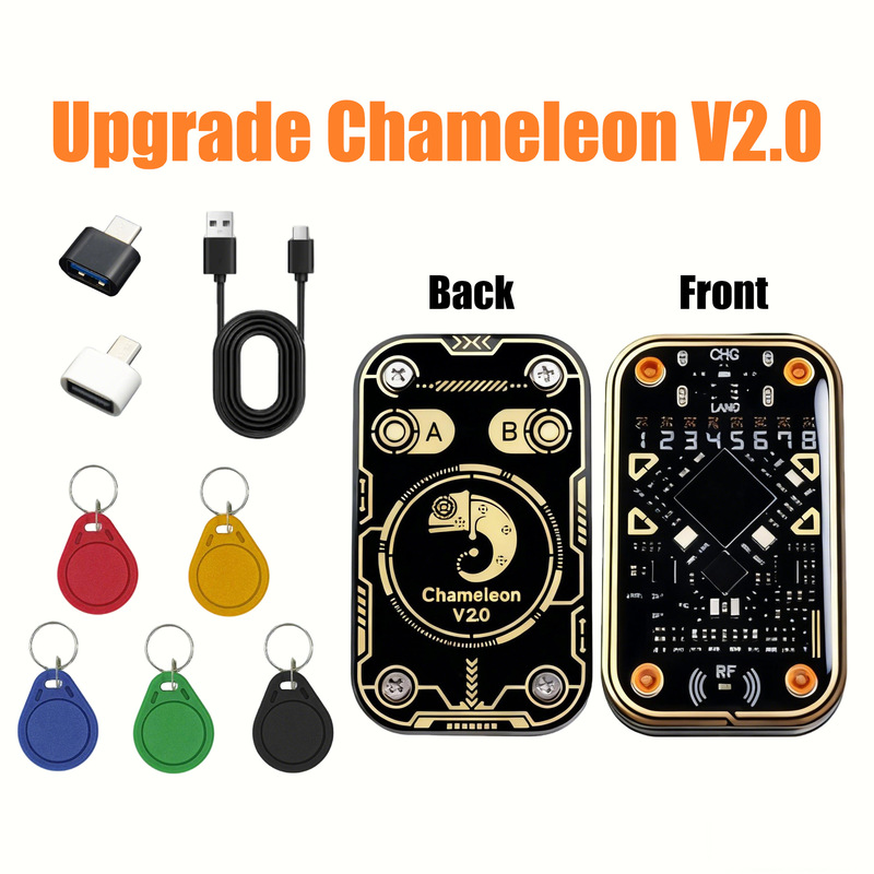 Rfid Chameleon Ultra Access Control Card Nfc Replicator Reads and Writes Chameleon Detection Card Can Be Reset by Restart