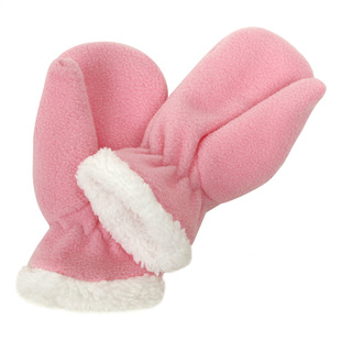 Fleece Children's Ski Gloves Winter European and American Mittens Velvet Warm Boys' and Girls' Bag Set Size 3