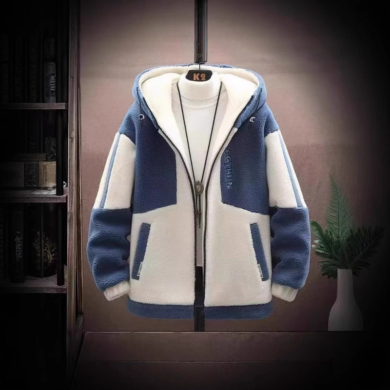 2024 lambskin coat men's autumn and winter loose padded jacket 150.00kg can also wear clothes