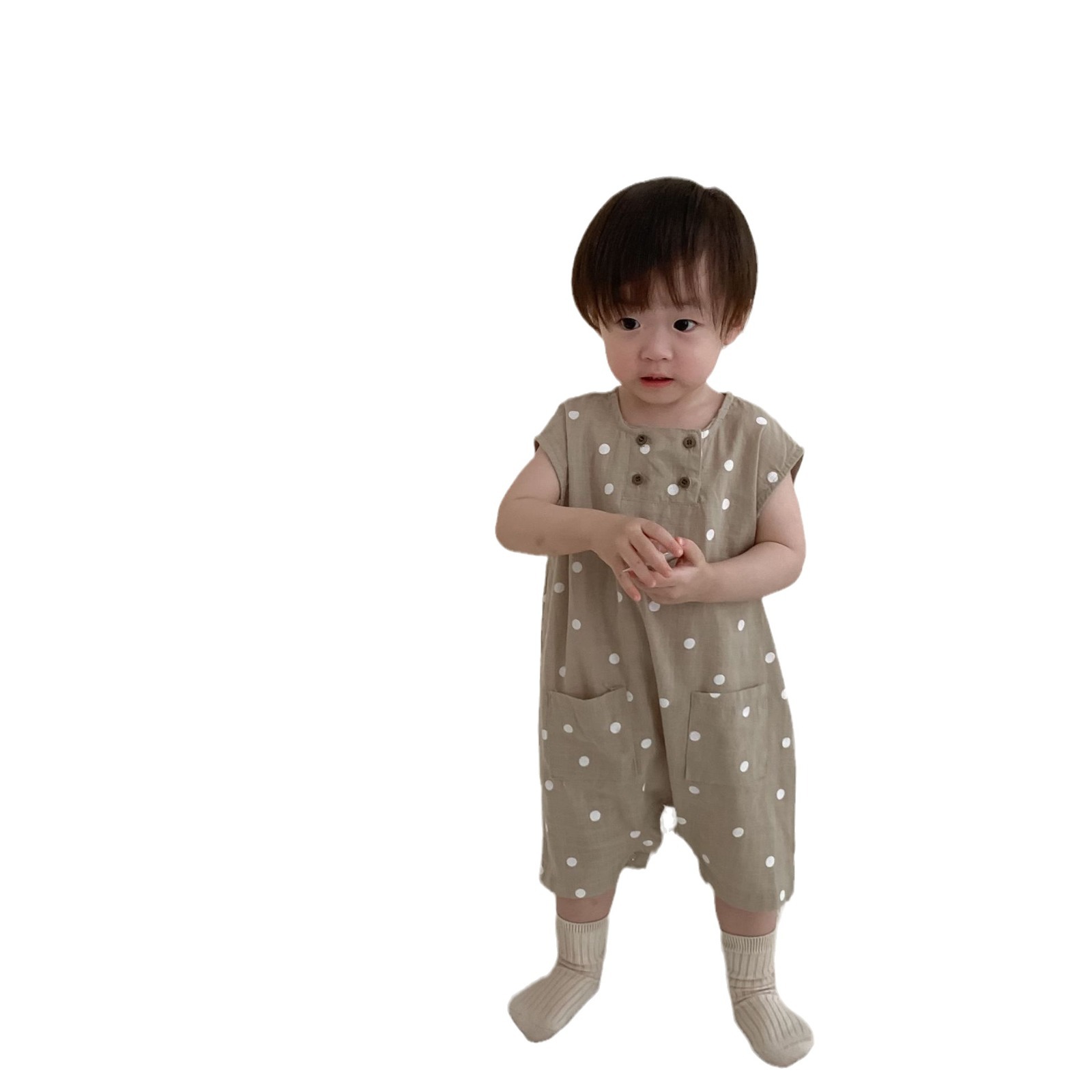 Mameluco de Verano para Bebé, Estilo Coreano, Ropa Infantil, Nuevo Producto de Verano 2025, Mameluco para Niño, Traje de Verano, Mono para Bebé