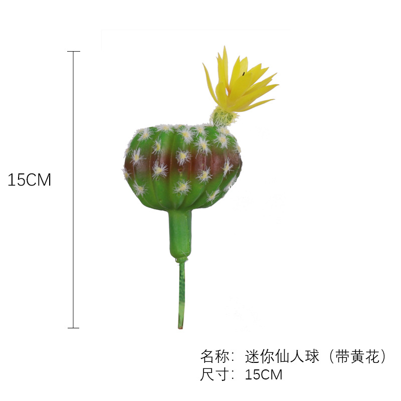 Planta artificial nórdica Cactus Pilar pequeña bola de cactus decoración de la ventana planta verde decoración del paisaje traje decoración del paisaje