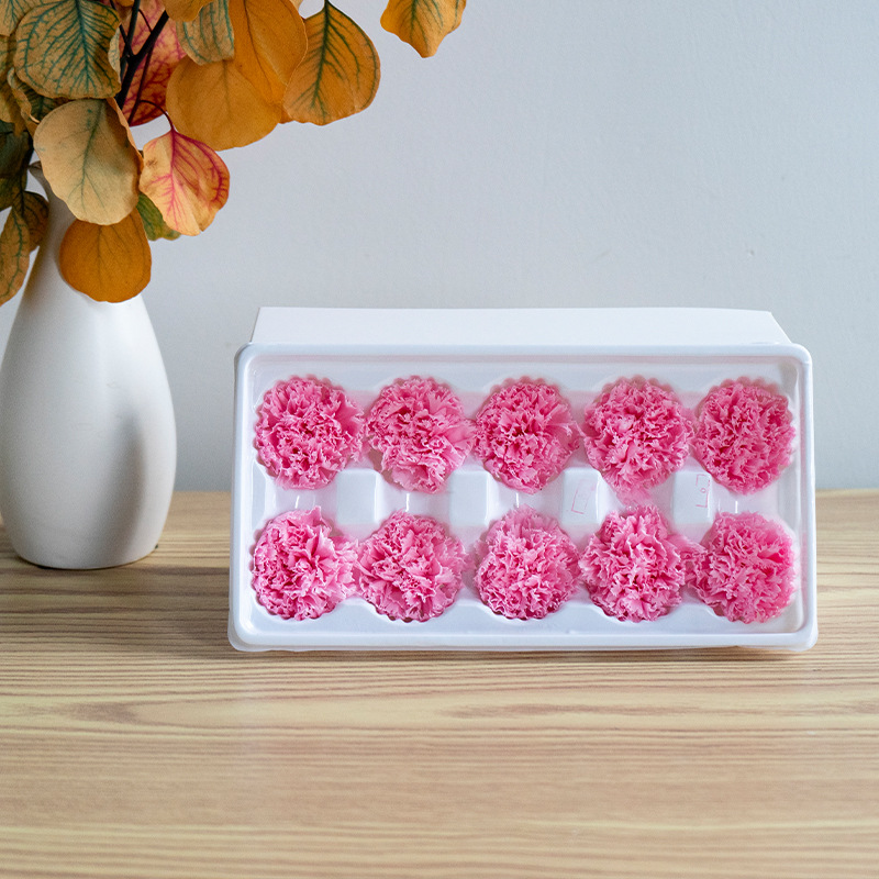 Fabricante de cabezas de flor de clavel eterno, venta al por mayor de regalos para el Día de la Madre, para mamá, maestra, ancianos, materiales para ramos de bricolaje