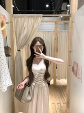 前后两穿v领短袖T恤女夏季2024新款修身褶皱收腰短款上衣名媛风