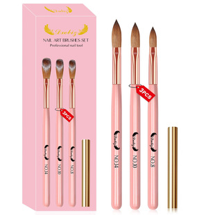 Cross-border hot nail pen set brush nail set new nail crystal pen halo dye pen soft hair 3 sets