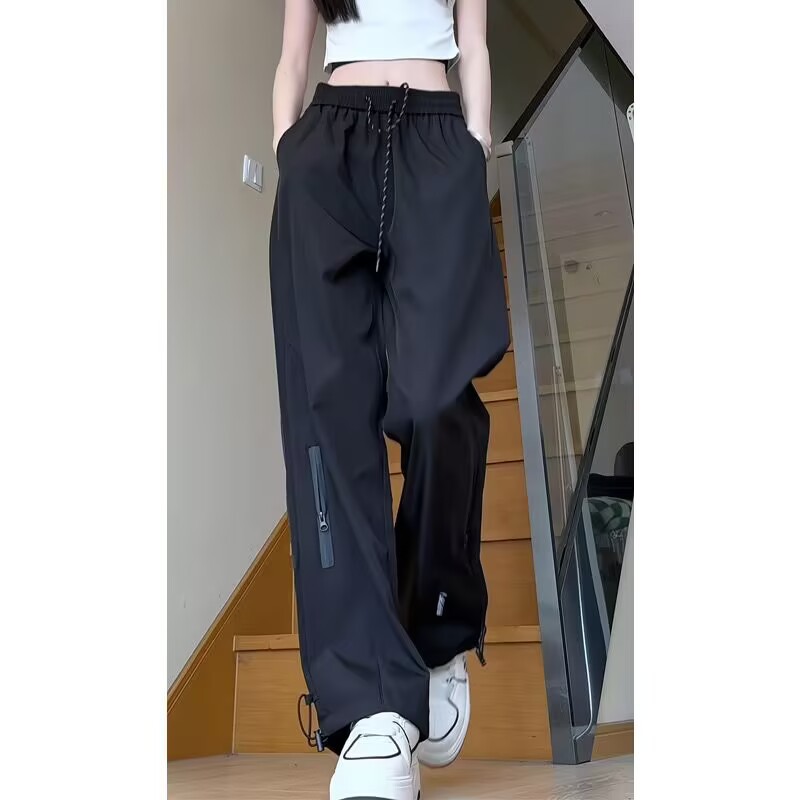 Men's Trendy Outdoor Pants Spring and Autumn 2026 New Windproof Loose Straight-Leg Sports Workwear Casual Plus-Size Long Pants