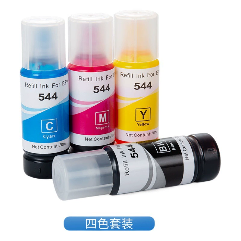 Подходит для чернил Epson 544, цветные струйные чернила на основе красителя, для принтеров 3150, Южная Америка, Северная Америка, 522, синий, желтый