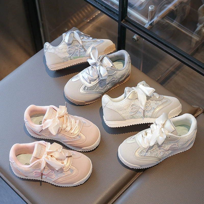 Спортивная обувь для девочек, весна и лето 2025, новый стиль, туфли Форрест Гамп для девочек, модные дышащие кроссовки на мягкой подошве для средних и больших детей, детская обувь