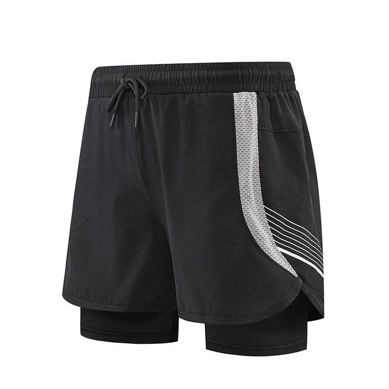 Лето 2025, новые мужские однотонные модные трендовые дышащие, удобные, свободные, повседневные прямые шорты большого размера