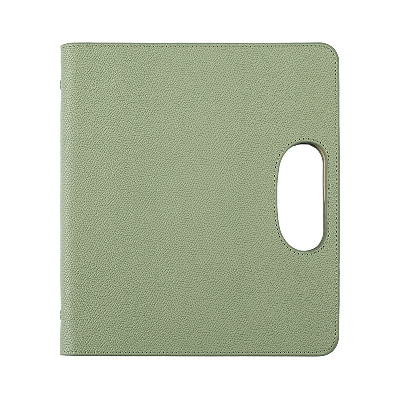 Cuaderno de hojas sueltas portátil de cuero de pu Cuaderno de oficina de negocios Recuerdos creativos Registro de reuniones A5 de alta gama Logotipo