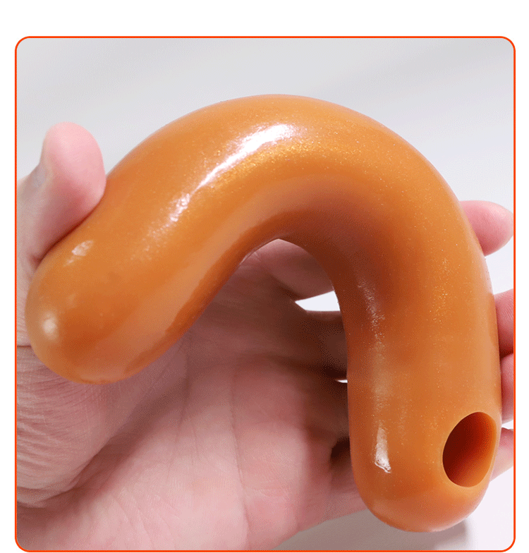 Jiuai Silicone Anal Plug, Large Hot Dog Shape, Skin-Tone Non-Vibrating Design — detail image 5