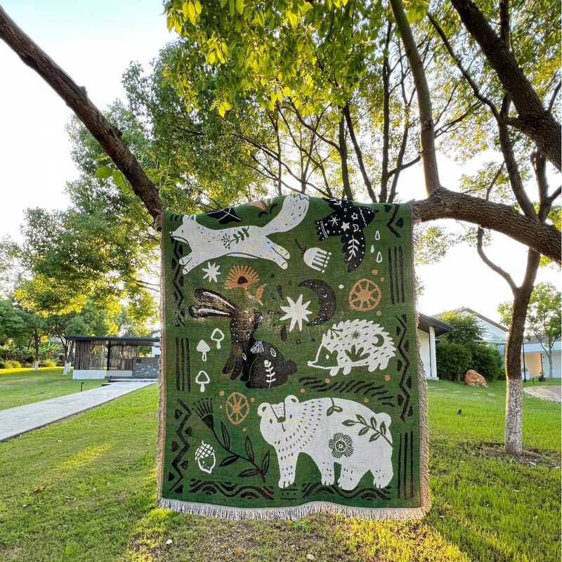 Foreign Trade Ready-Made Tapestry Bedside Blanket Sofa Cover Blanket Living Room Decorative Tapestry Sofa Towel Outdoor Camping Blanket