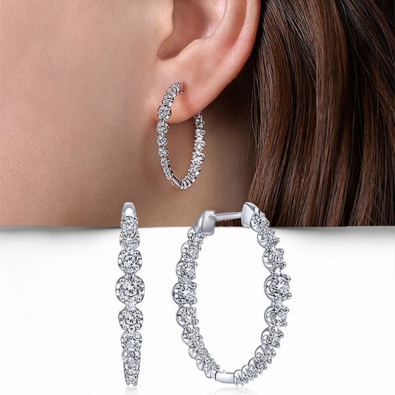 Women's Gender 1 Pair Modern Style Classic Style Geometric Copper Zircon Earrings