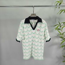 跨境平替欧美潮流男女秋冬新款 Ca羊毛针织衫POLO领短袖 上衣毛衣