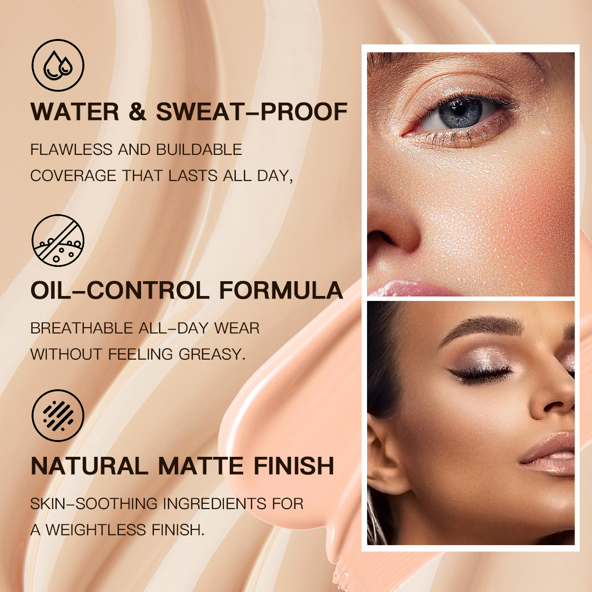 USHAS Cross-border Amazon 3D varilla de reparación de alto brillo varilla corrector brillo natural impermeable UC073B