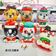 メーカー直送の新しいクリスマス犬デスクトップ装飾装飾品漫画人形おもちゃ減圧アーティファクト PU 素材