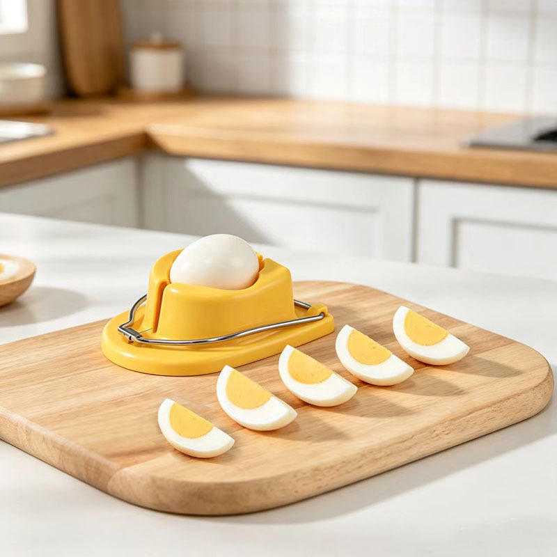 Multifunctional egg cutter for home use, stainless steel tool for cutting eggs in half, slicing and dividing eggs
