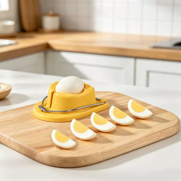 Multifunctional egg cutter for home use, stainless steel tool for cutting eggs in half, slicing and dividing eggs
