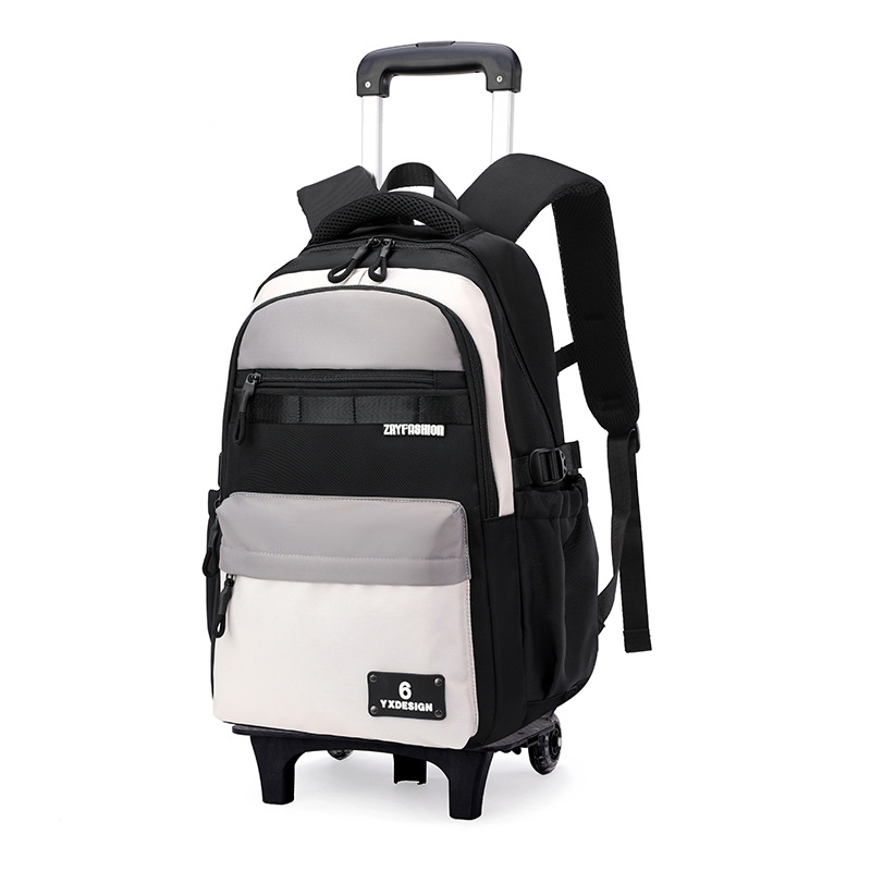 Mochila escolar natural de barra de arrastre de pescado de gran capacidad para estudiantes de secundaria