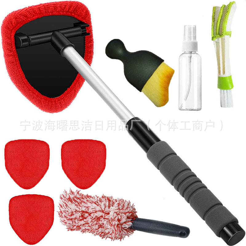 1세트(5면 B형 텔레스코픽 폴 + 빨간색 천 커버 4개 + 스프레이 병 1개 + 디테일 브러시 + 작은 노란색 브러시 + 타이어 브러시)