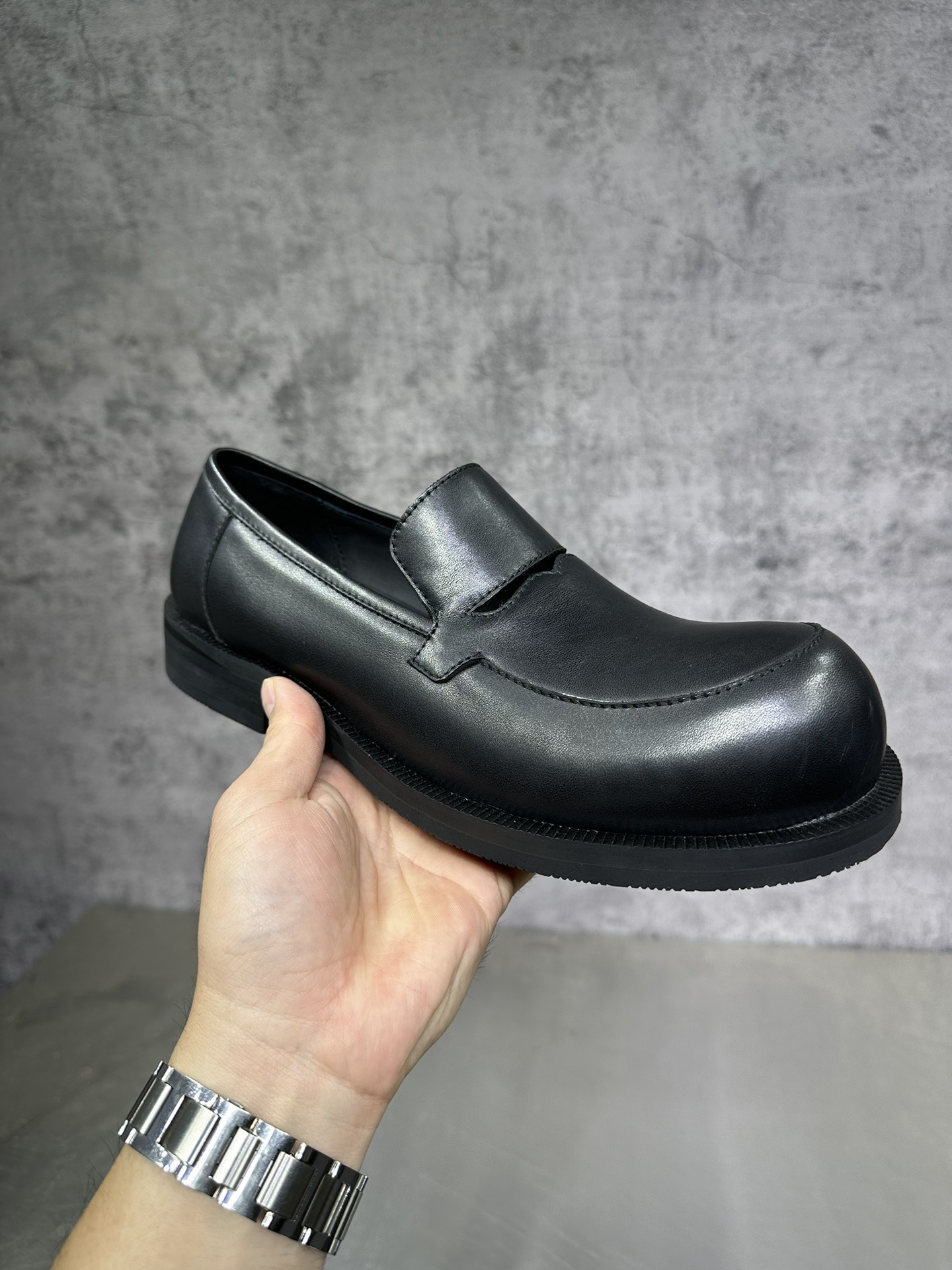 Quality Shoes Fashion Trend Men's Youth Outdoor Toe Black Thick Sole Platform Shoes Large Size Height Increasing Casual Versatile_vogvips.com
