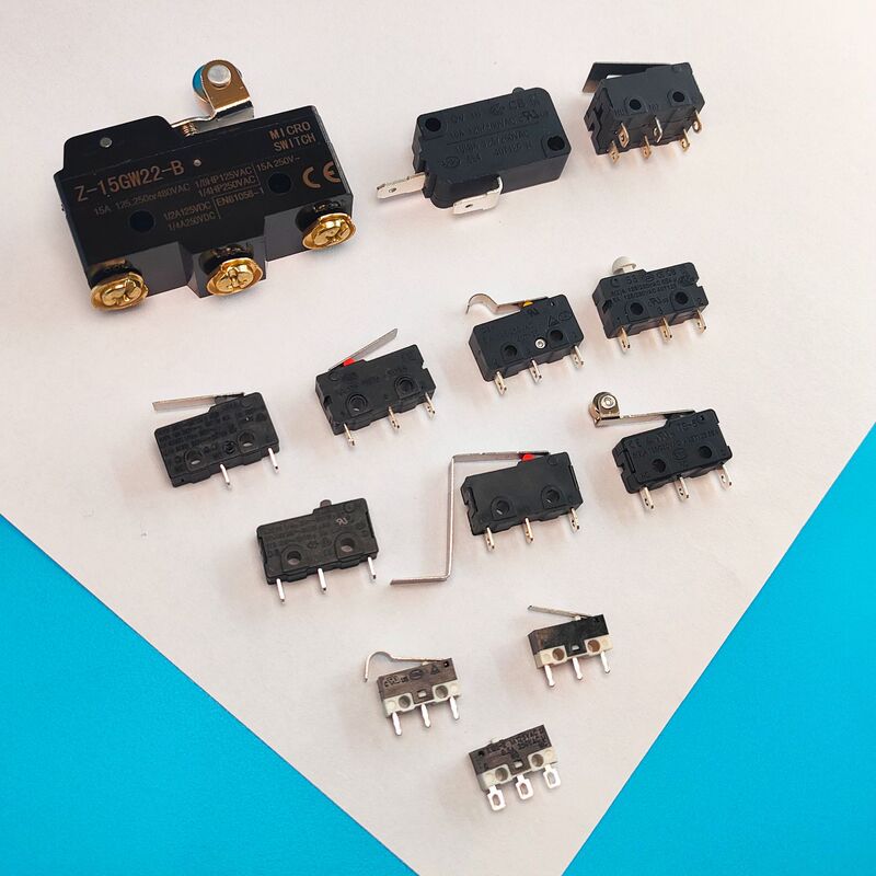 Micro Switch, Small Limit Switch, Two-Pin Tactile Button, Travel Switch, Mouse Micro Switch with Handle, Waterproof Switch