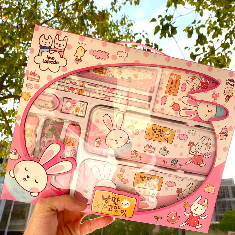 Cute Cartoon Portable Stationery Set Student School Supplies Wholesale display picture 3