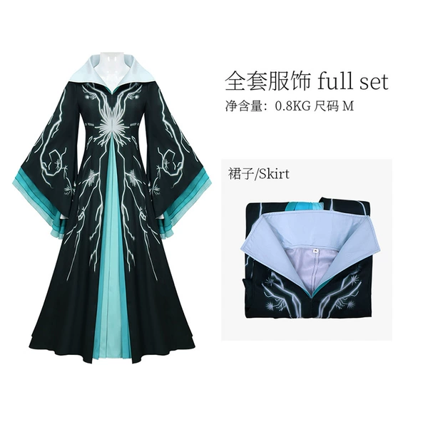 Mrs. Molipeau dark green dress