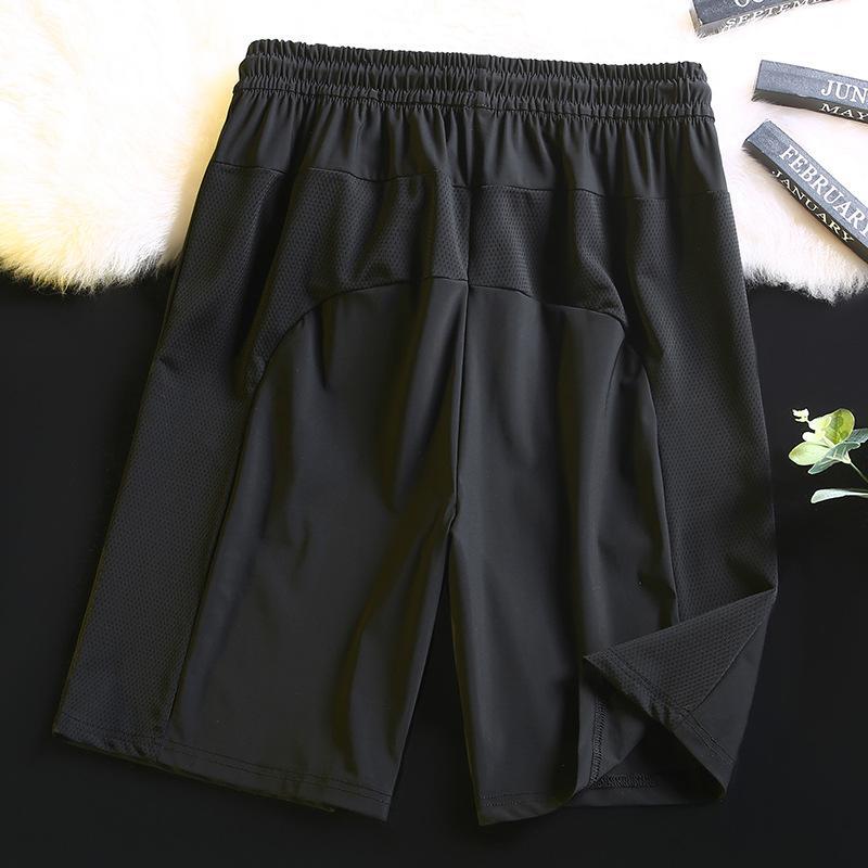 Quick dry silk sports casual black shorts