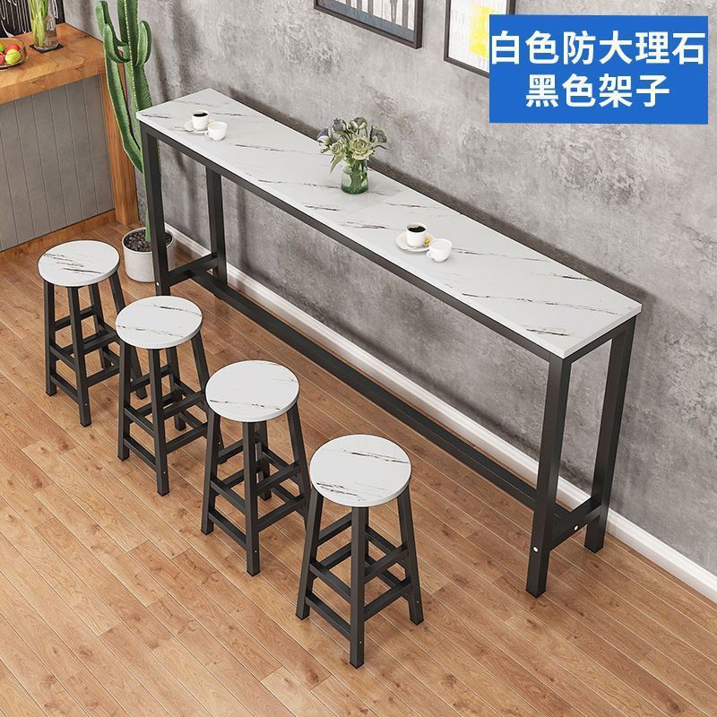 吧台桌靠墙奶茶店桌椅商用高脚桌家用长条桌子阳台靠窗桌客厅窄桌|undefined