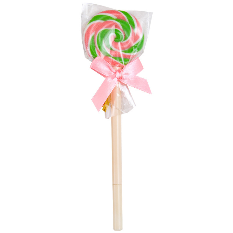 Rainbow Lollipop bolígrafo de alta apariencia chica corazón simulación caramelo pluma estudiante vacaciones pequeño regalo papelería suministros
