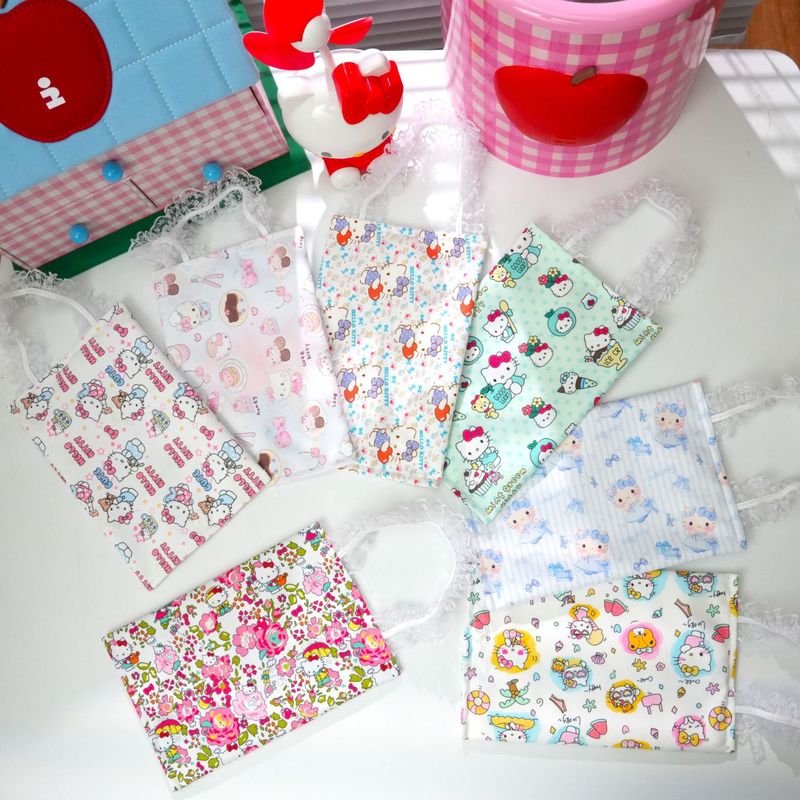 Lace Kitty Korean Ins Style Leopard Print Wet Wipes Extraction Portable Baby Car Tissue Box Stroller Hanging Bag