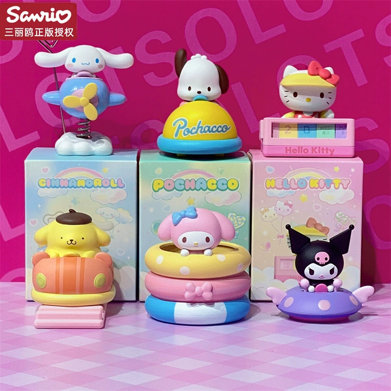 Серия Sanrio Garden, блайнд-бокс, нефритовая собачка, Kulomi Melody, настольные украшения, милая ручная куколка для девочек