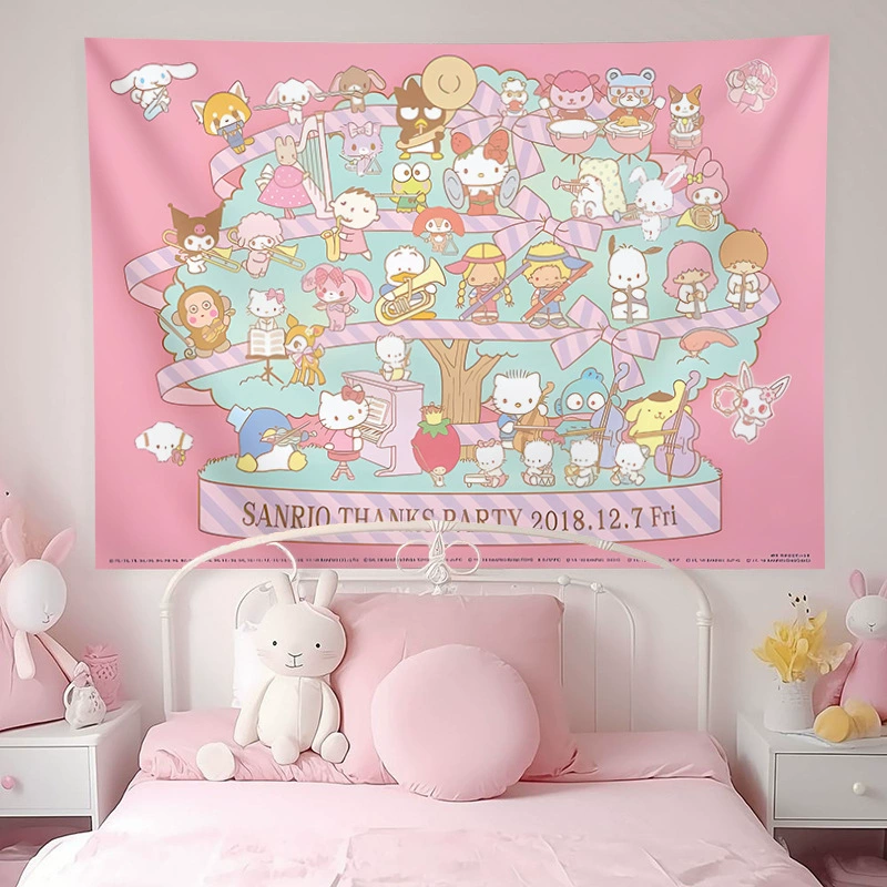 Hello Kitty, милые мультяшные украшения для кровати в спальню