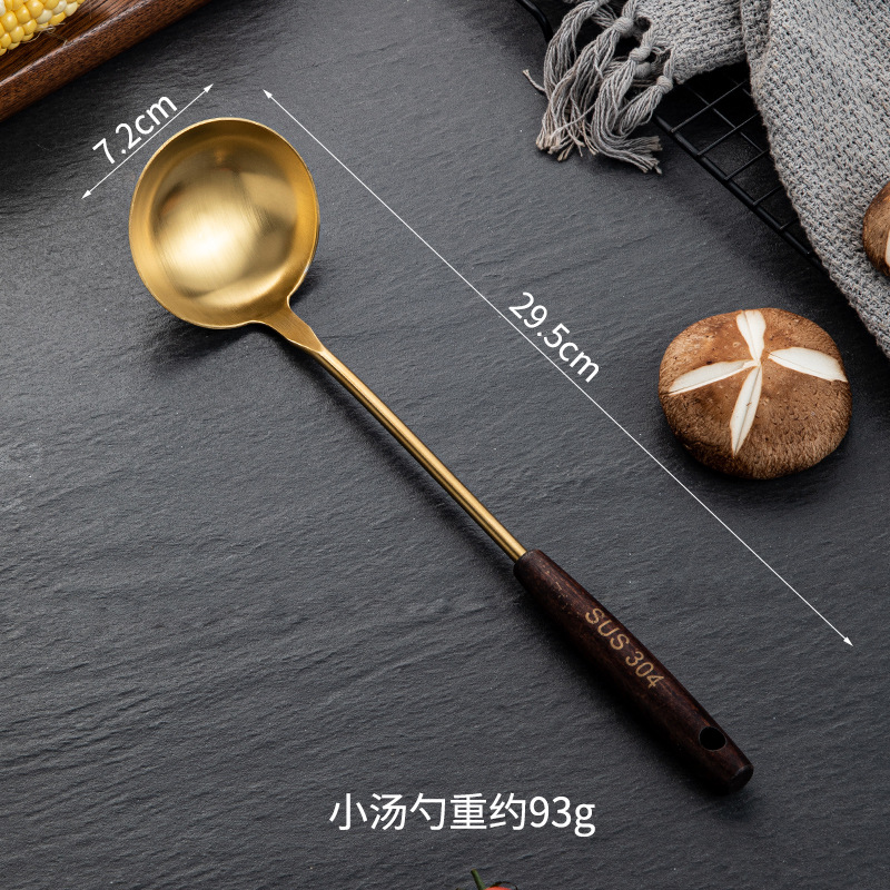 빈티지 너도밤 나무 냄비 숟가락