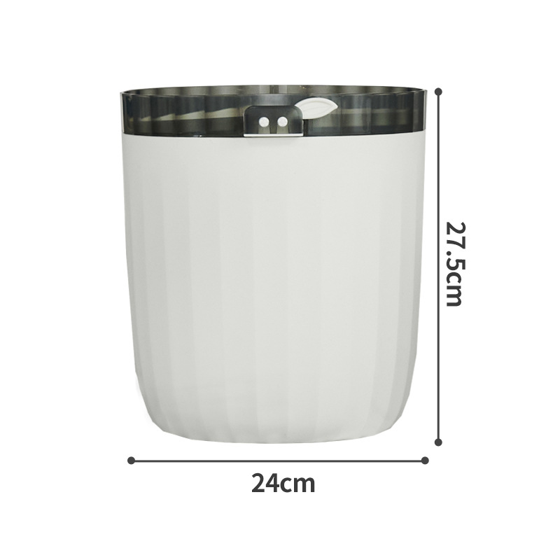 Cubo de basura para el hogar, baño, sala de estar, cocina, gran capacidad, anillo de presión, contenedor de almacenamiento para el suelo, cesta de papel simple para dormitorio