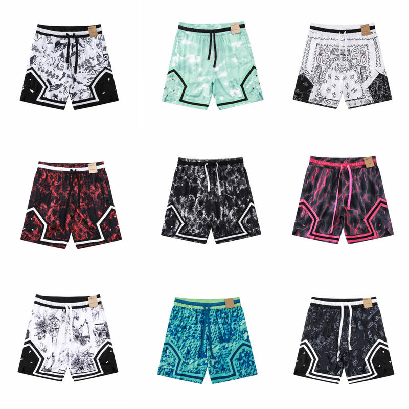 American-Style Trendy Brand Jordan Version Loose Basketball Shorts for Men and Women, Summer Shorts, Breathable Quick-Dry Direct Sale Beach Shorts