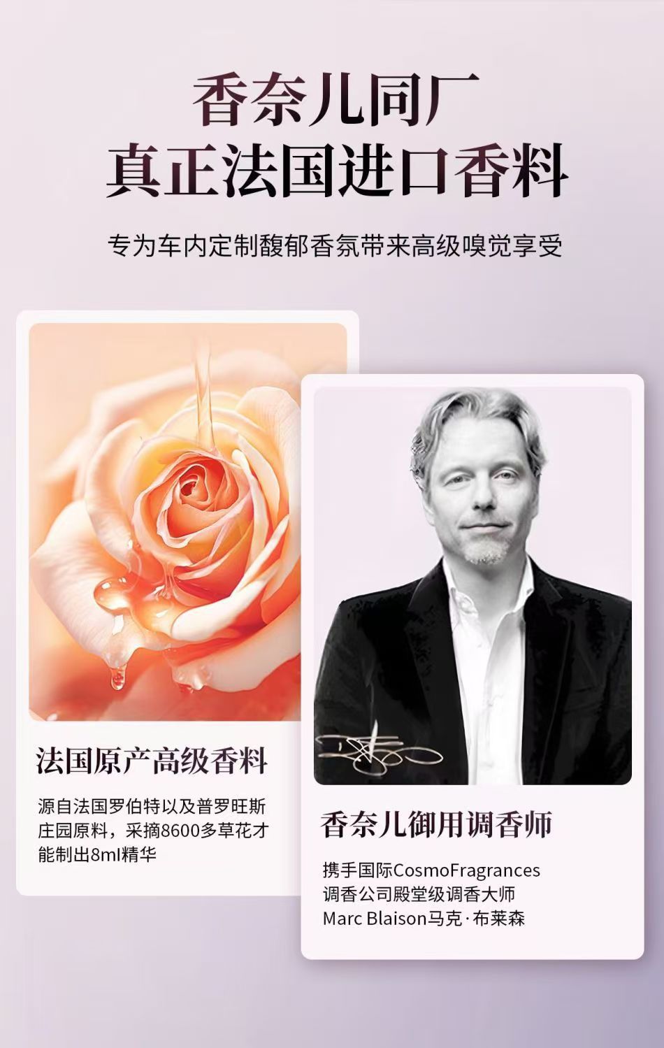 Car Perfume with Long-Lasting Fragrance, Special High-End Car Odor Removal Car Aromatherapy, Five-Star Hotel Special Fragrance