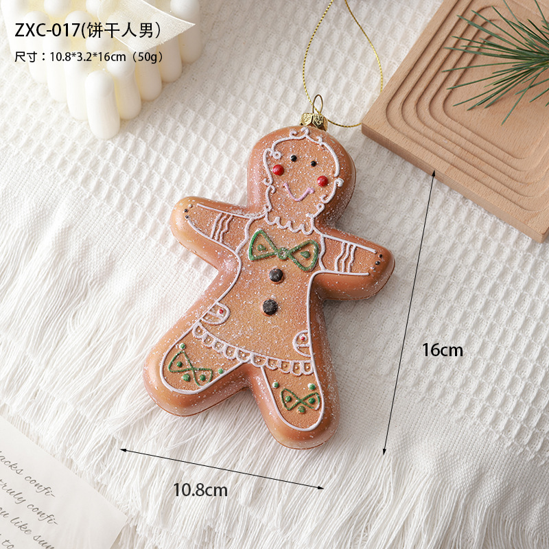 Buscando madera nueva guirlanda de Navidad donuts pan de jengibre hombre casa regalos de vacaciones juguetes accesorios suministro transfronterizo