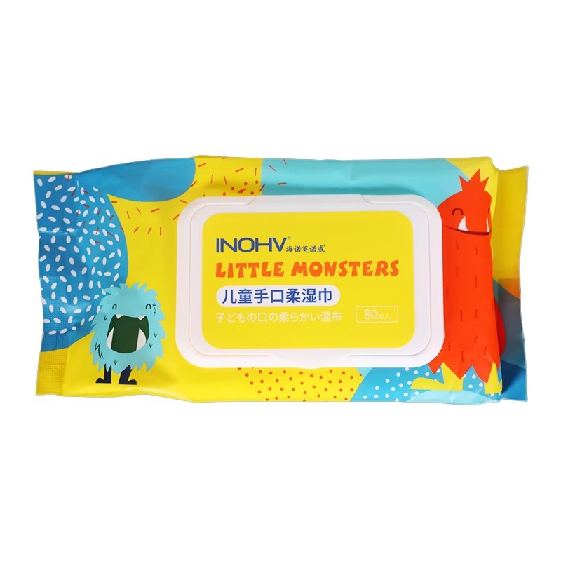 이노비 어린이 손과 입 부드러운 물티슈 (14*18cm) 80개/팩 - 1팩