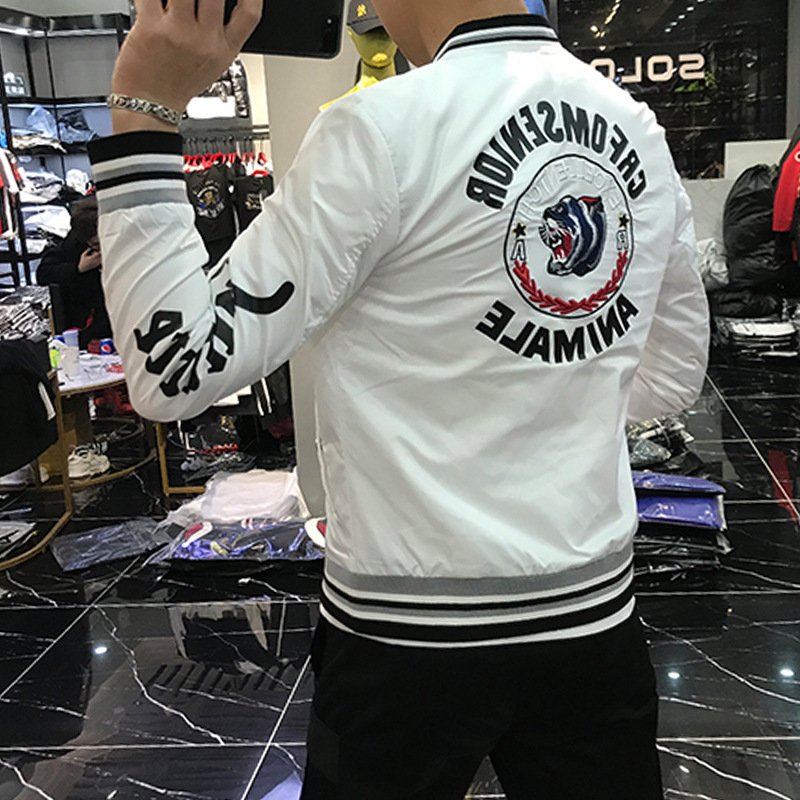 European Station 2024 Men's Spring and Autumn Jackets Men's Trendy Brand Youth Handsome Embroidery Trendy Baseball Uniforms Slim Jackets