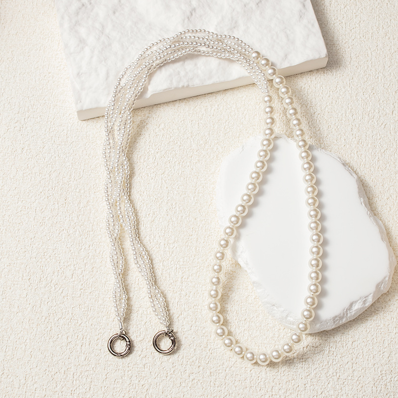 Pearl woven mobile phone lanyard (about 120cm)